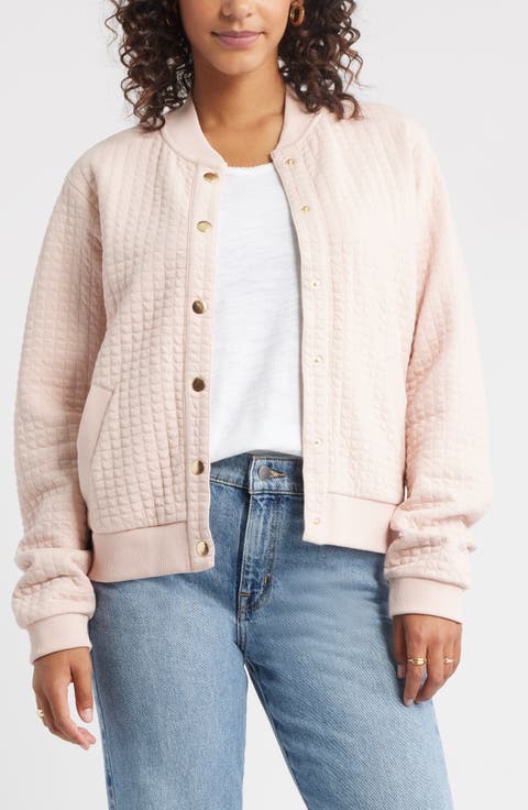Quilted Cotton Bomber Jacket