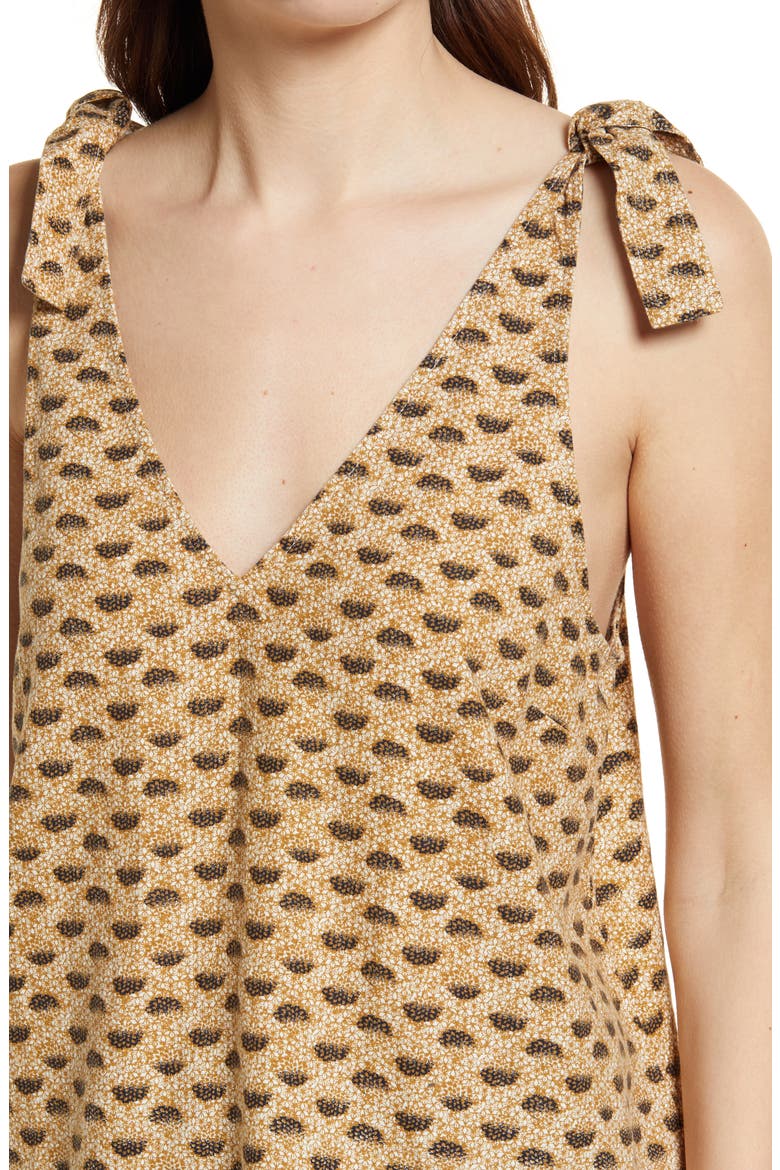 Tie Shoulder Tank, Alternate, color, WHITE KIMONO FOULARD
