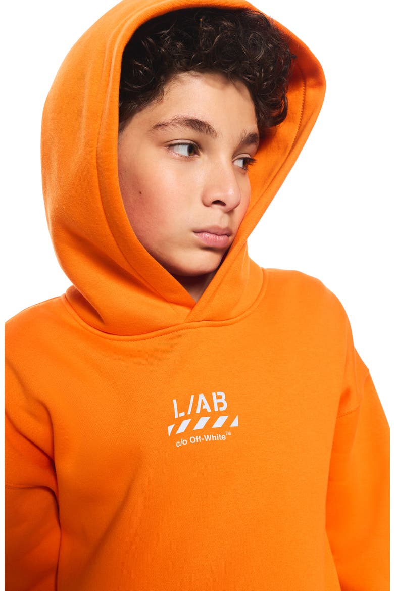Kids' Core Diag Hoodie, Alternate, color, ORANGE TIGER