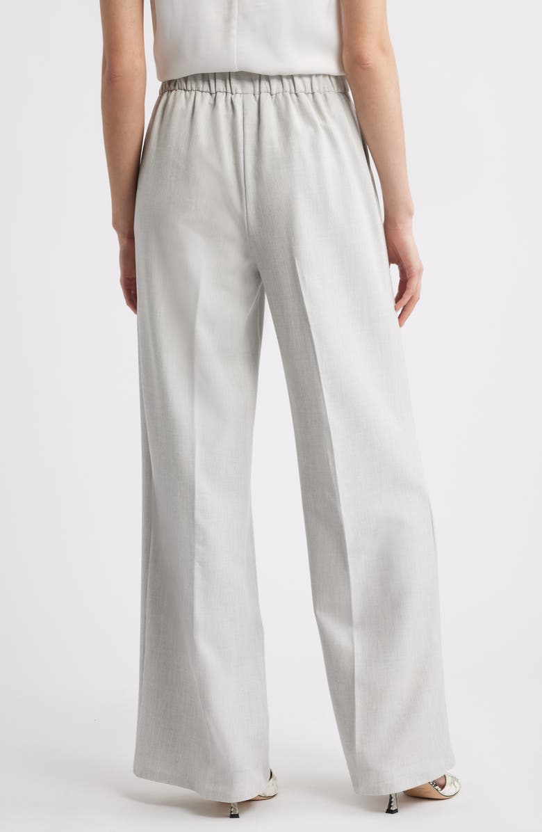 Nordstrom The Lennox Wide Leg Trousers, Alternate, color, Grey Light Heather