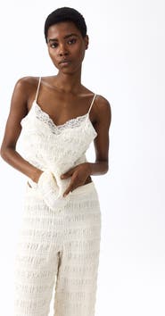H&M Textured Jersey Strappy Top