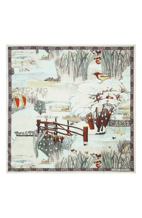 Forest Silk Square Scarf