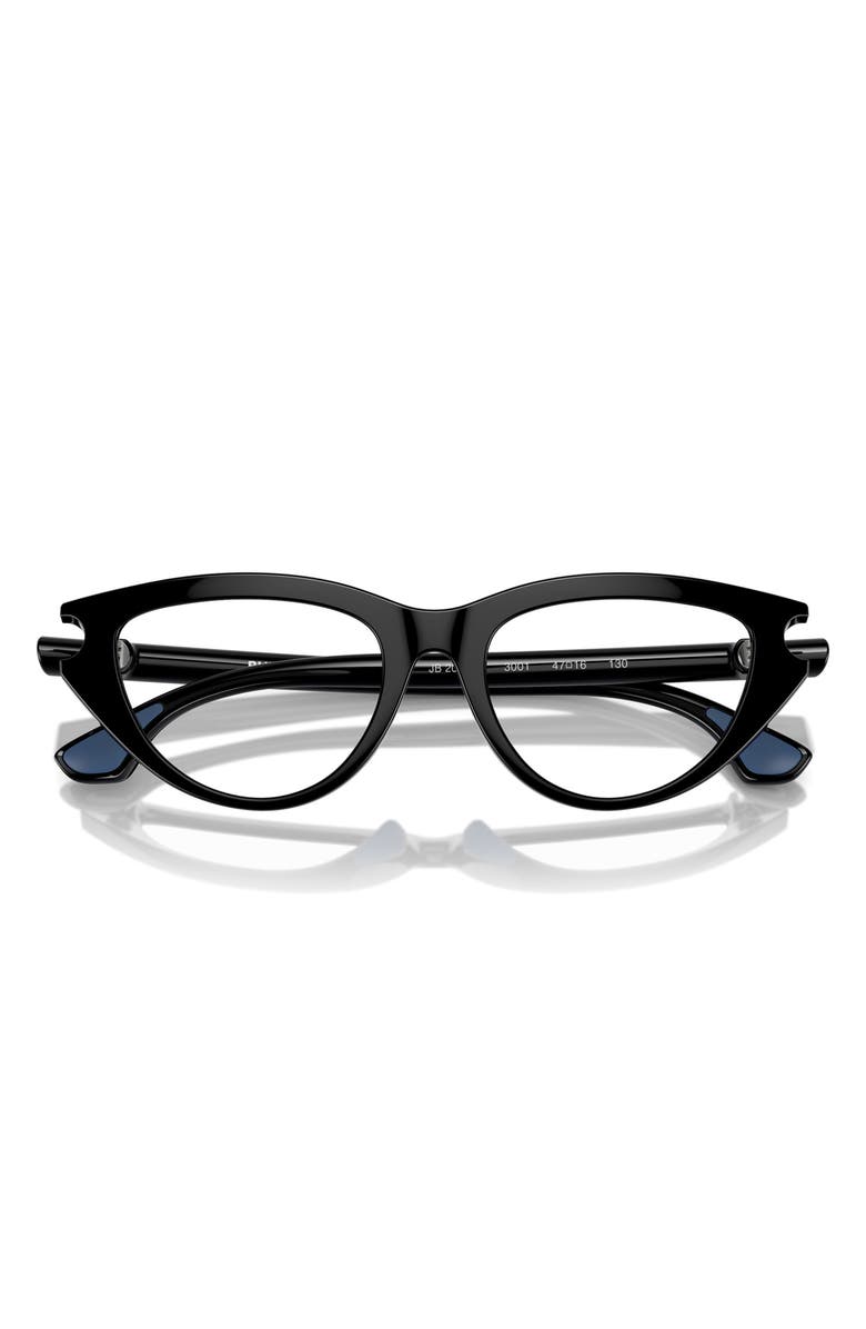Burberry 45mm Cat Eye Optical Glasses, Alternate, color, Black / Demo Lens