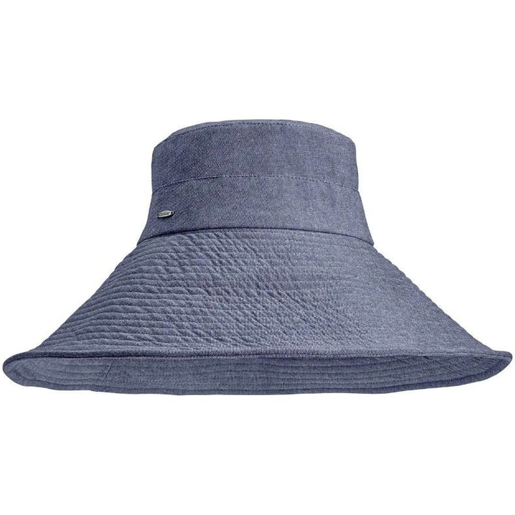 Coolibar Women's Brittany Beach Hat, UPF 50+ Sun Protection in Denim Blue Chambray at Nordstrom