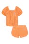 French Terry Puff Sleeve Top & Shorts Set