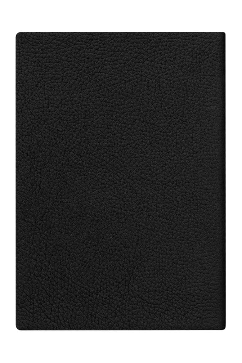 Leather Notebook, Alternate, color, Black Caviar