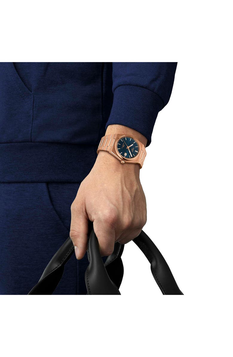 Tissot PRX Powermatic 80 Bracelet Watch, 40mm, Alternate, color, Blue