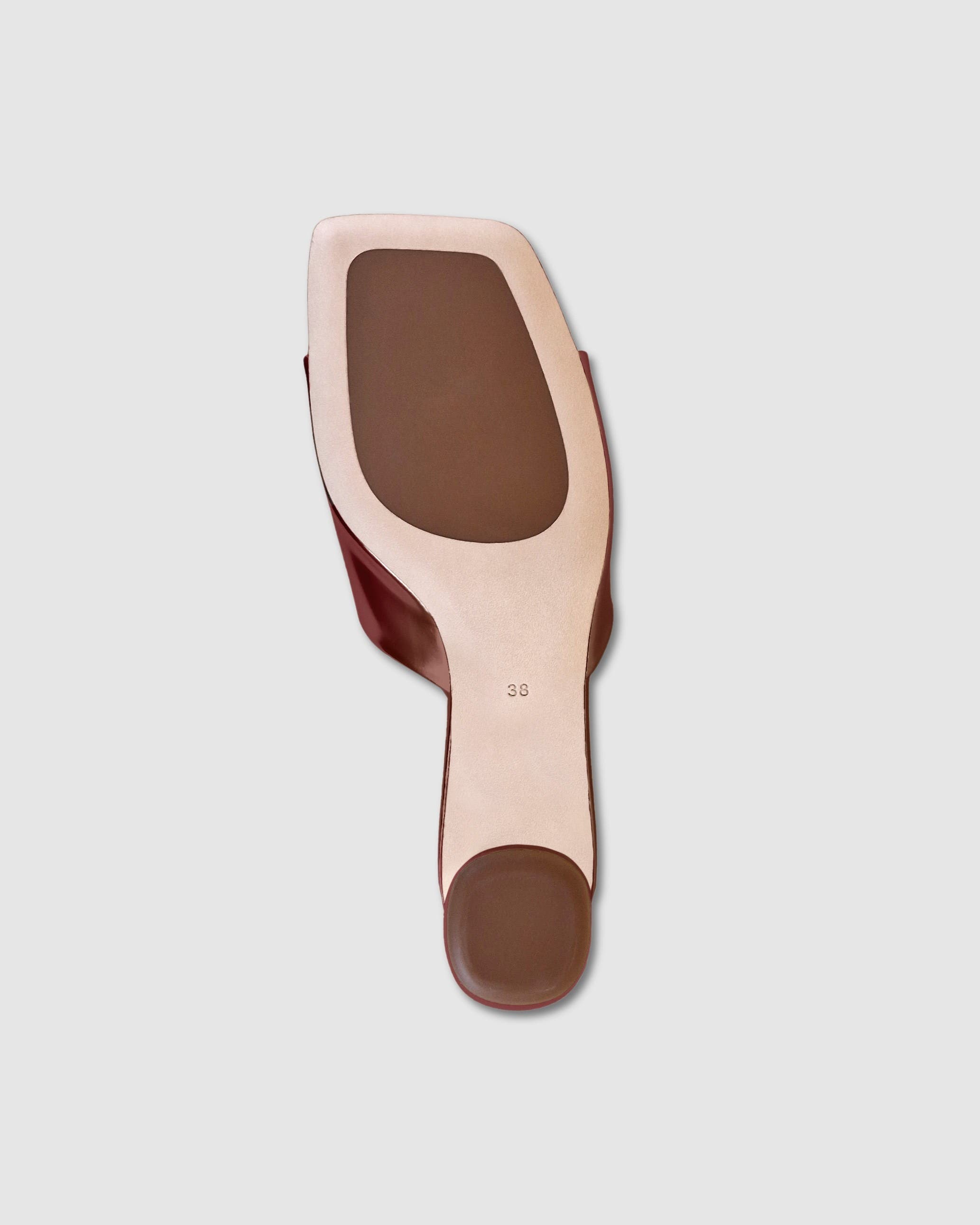 MI/MAI Gemma Leather High Mule, Alternate, color, Burgundy