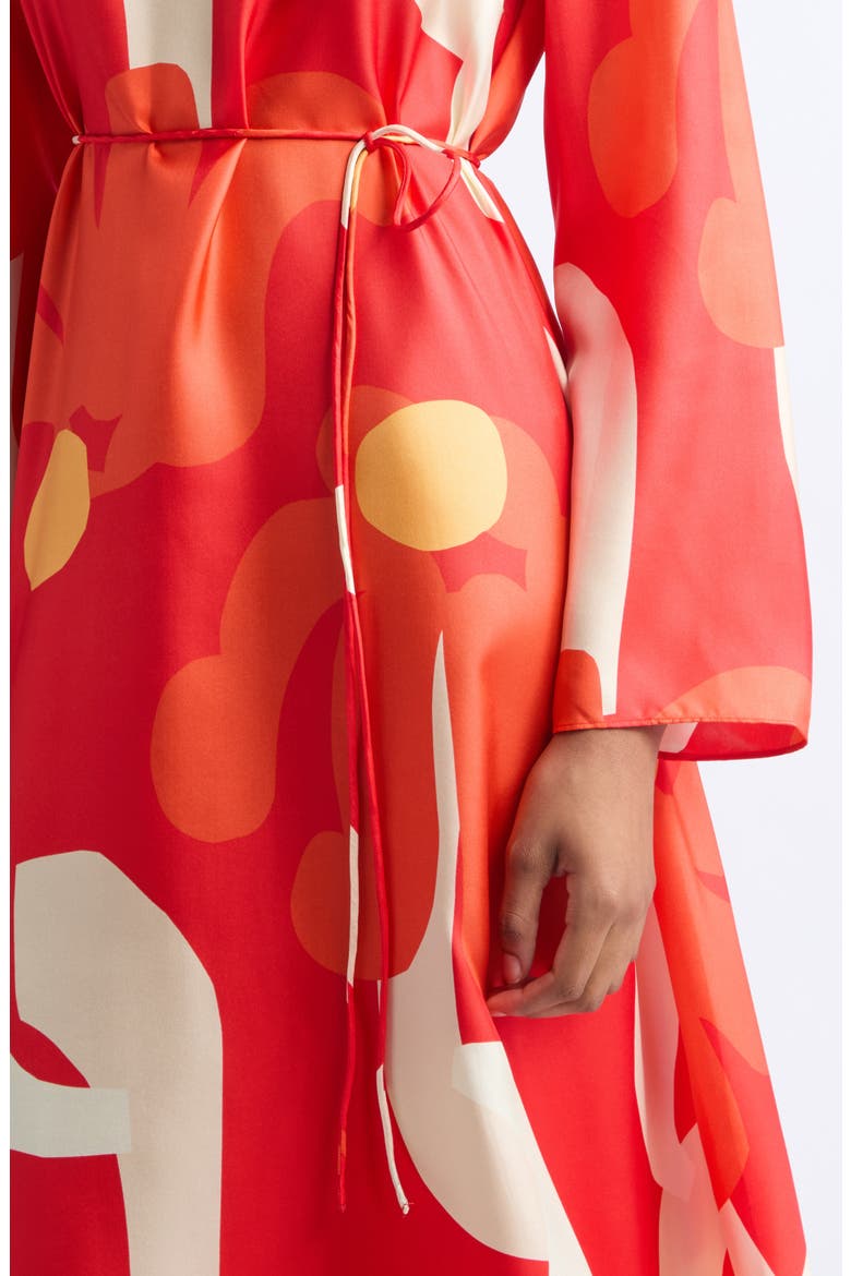 Kesken Kukkahattu Midi Dress, Alternate, color, RED
