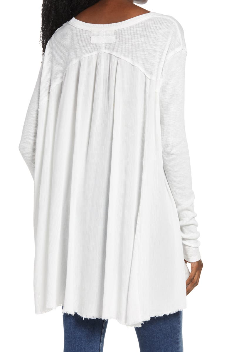 Free People TT Special Waffle Knit High/Low Top, Alternate, color, 