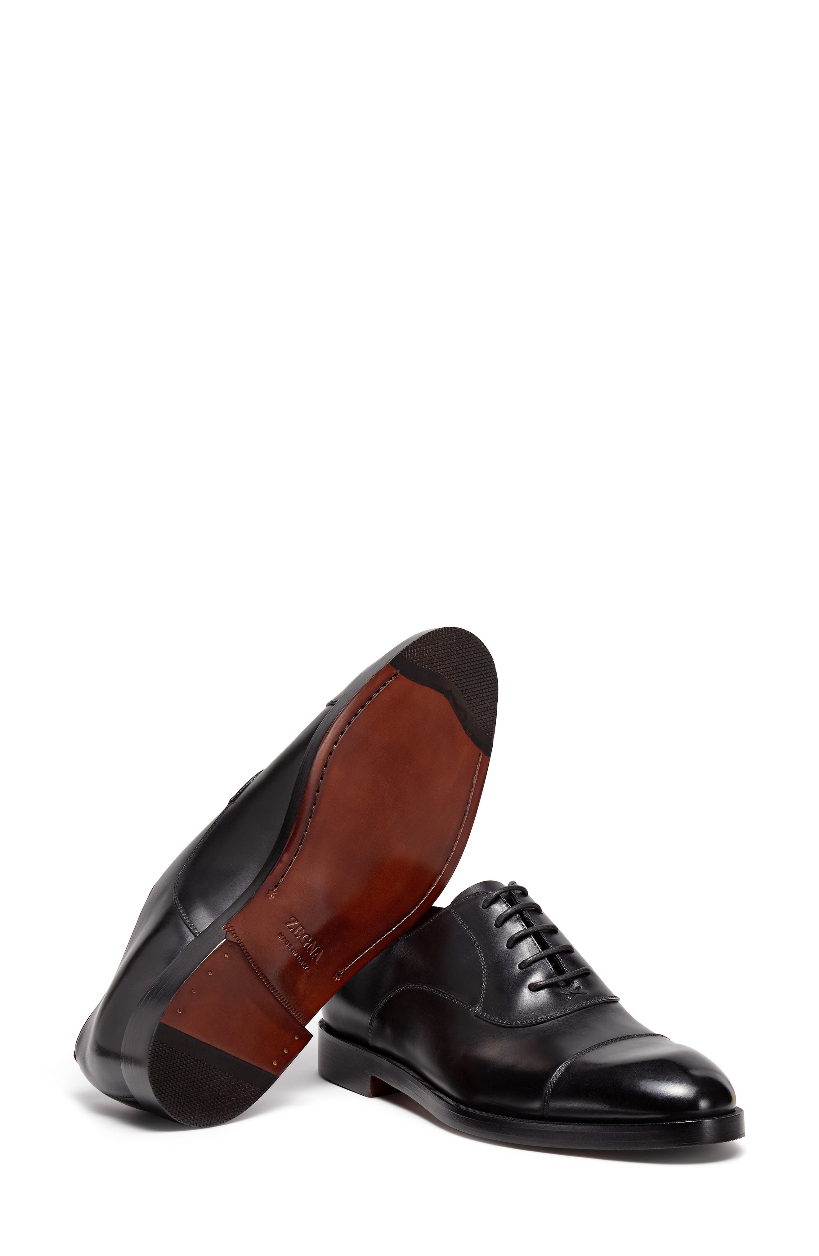 ZEGNA Torino Cap Toe Oxford, Alternate, color, Black