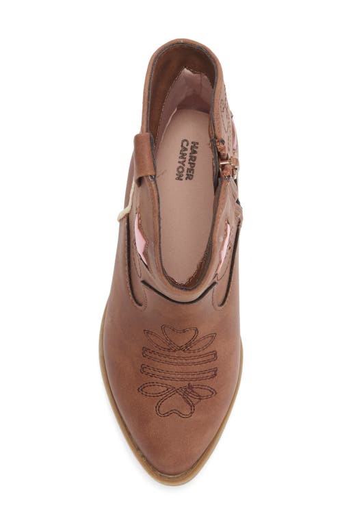 Harper Canyon Kids' Chelsee Star Western Boot In Brown