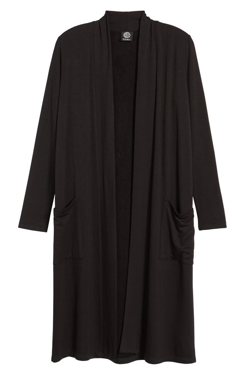 Bobeau Elegant Fleece Cardigan, Alternate, color, 