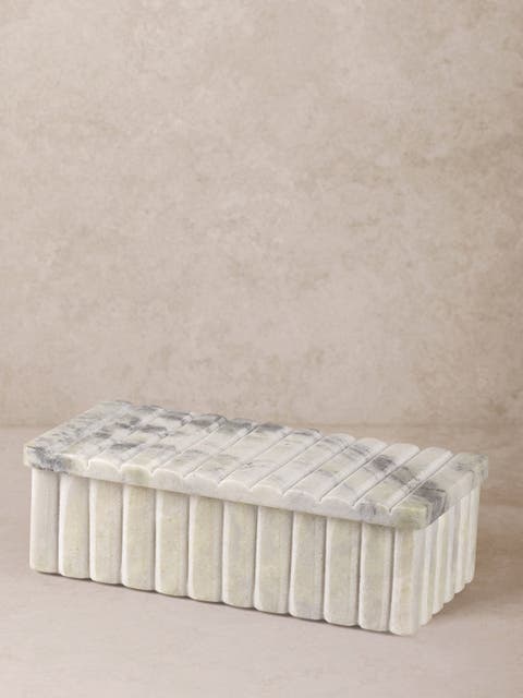 Cuba Ribbed Stone Box