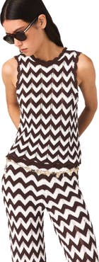 maje Zigzag crochet top