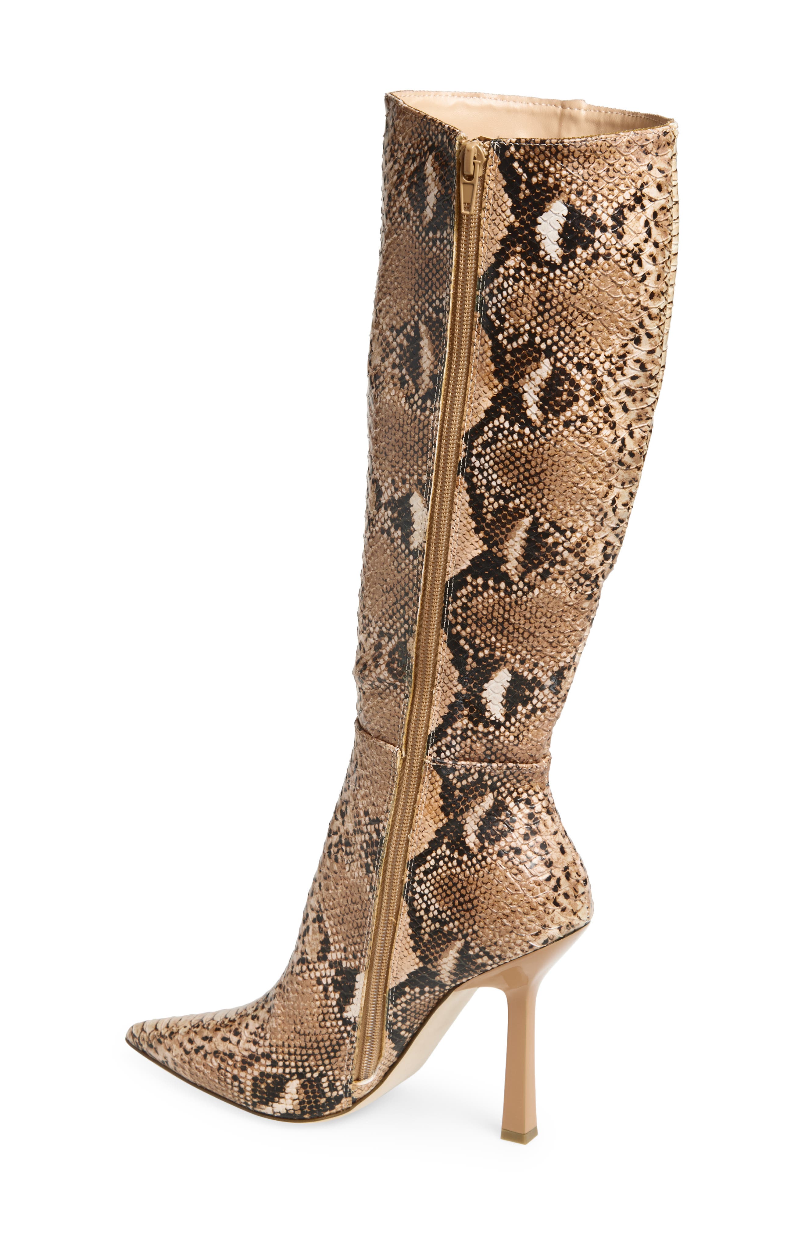 Steve Madden Kathleen Thigh High Boot, Alternate, color, Natural Snake