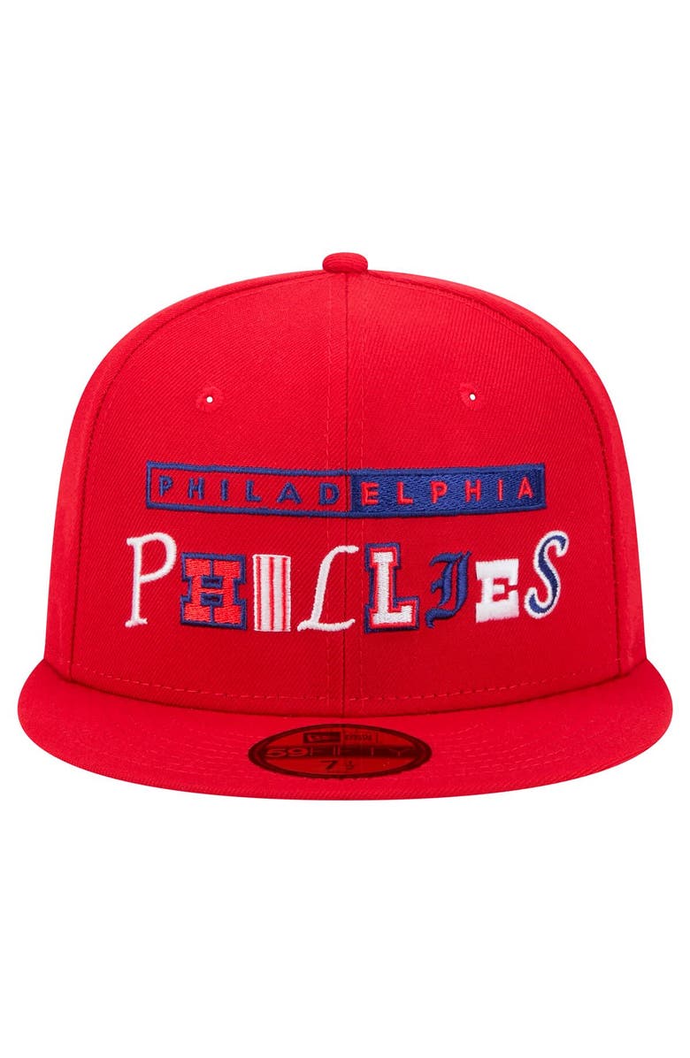 New Era Men's New Era Red Philadelphia Phillies Ransom 59FIFTY Fitted Hat, Alternate, color, Red