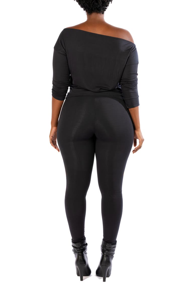Off the Shoulder Knit Top, Alternate, color, BLACK