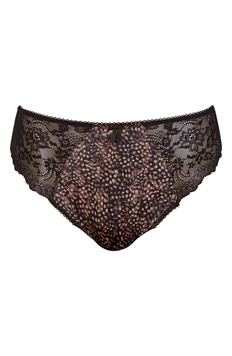 Elomi Morgan Full Figure Briefs, Alternate, color, Ebony