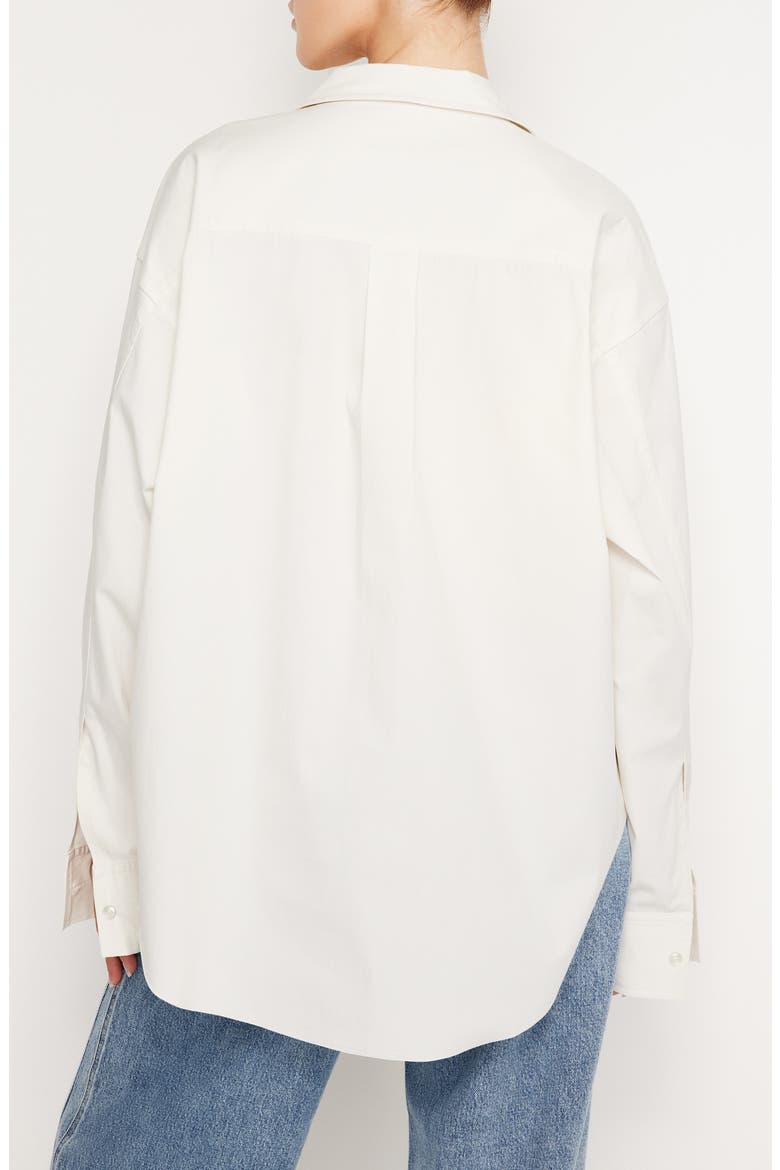 Stretch Poplin Button-Up Shirt, Alternate, color, CLOUD WHITE001