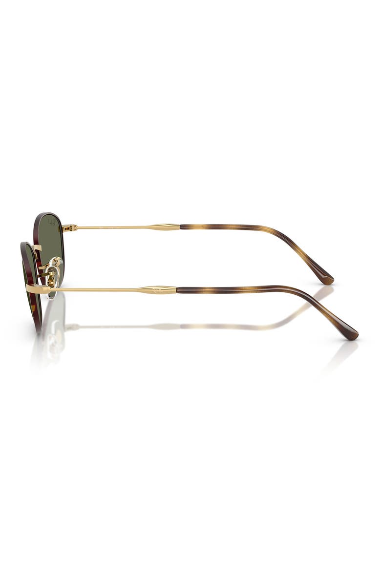 55mm Polarized Irregular Sunglasses, Alternate, color, GREEN HAVANA