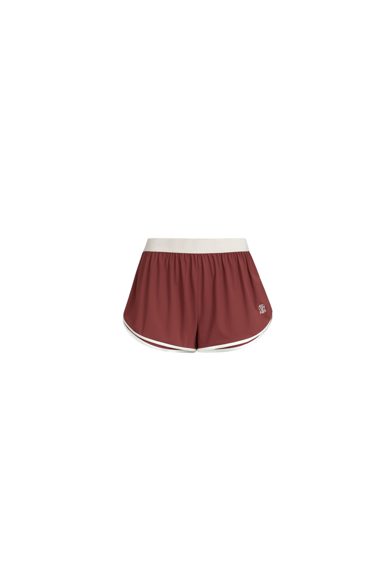 Shorts with logo, Alternate, color, Bordeaux