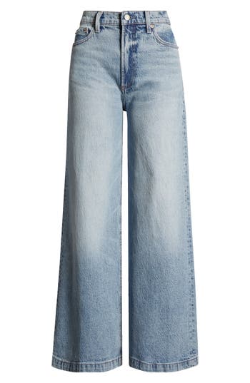 Pistola Lana High Waist Ultra Wide Leg Jeans In Blue