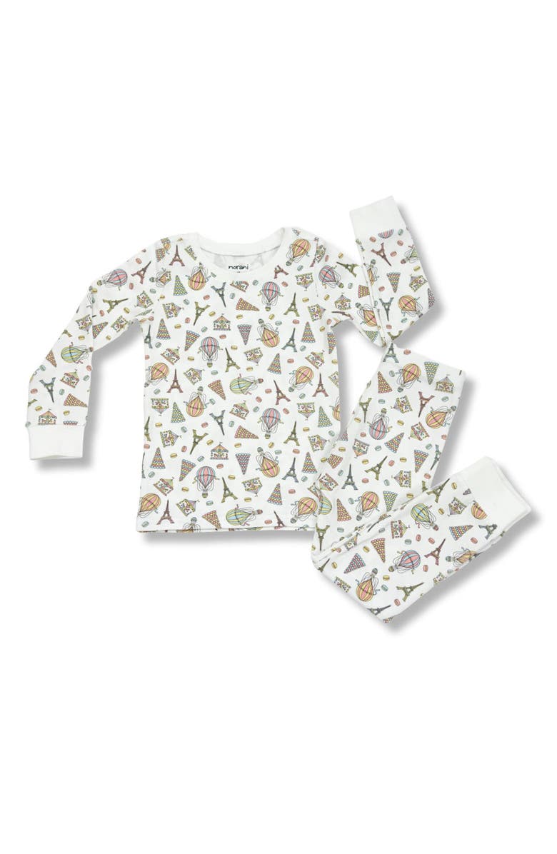 Norani Kids Organic Two-Piece Pajama Set, Main, color, Unicorns