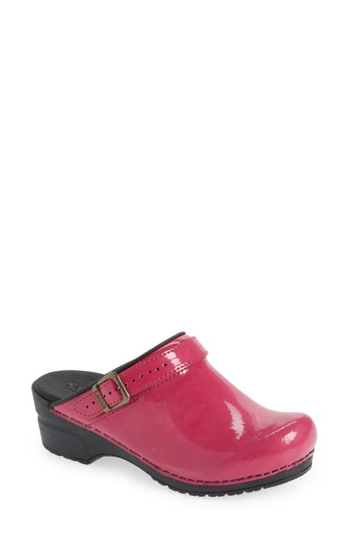 Sanita Estelle Polka Dot Clog in Fuchsia