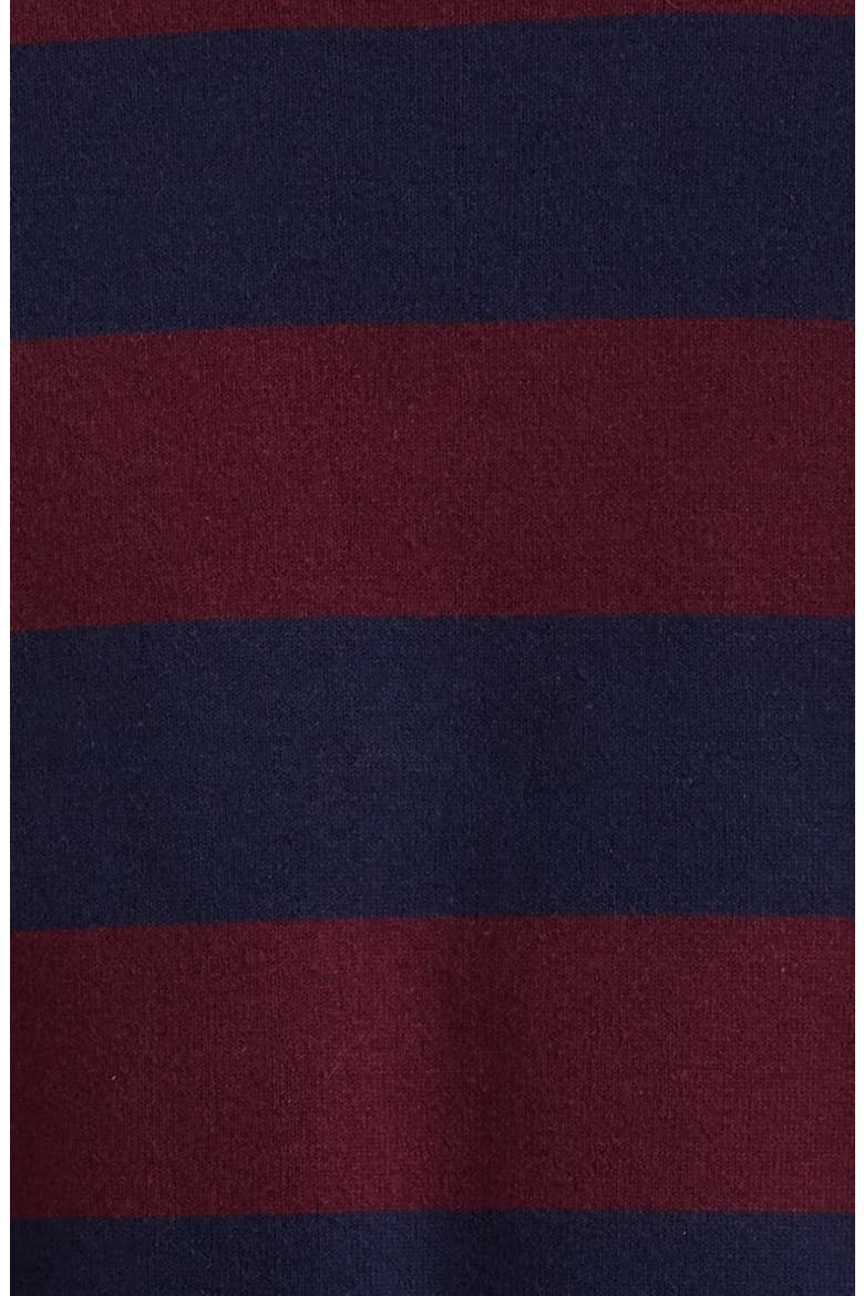 Kids' Crewneck Sweater, Alternate, color, NAVY-BURGUNDY LIL RUGBY STRIPE