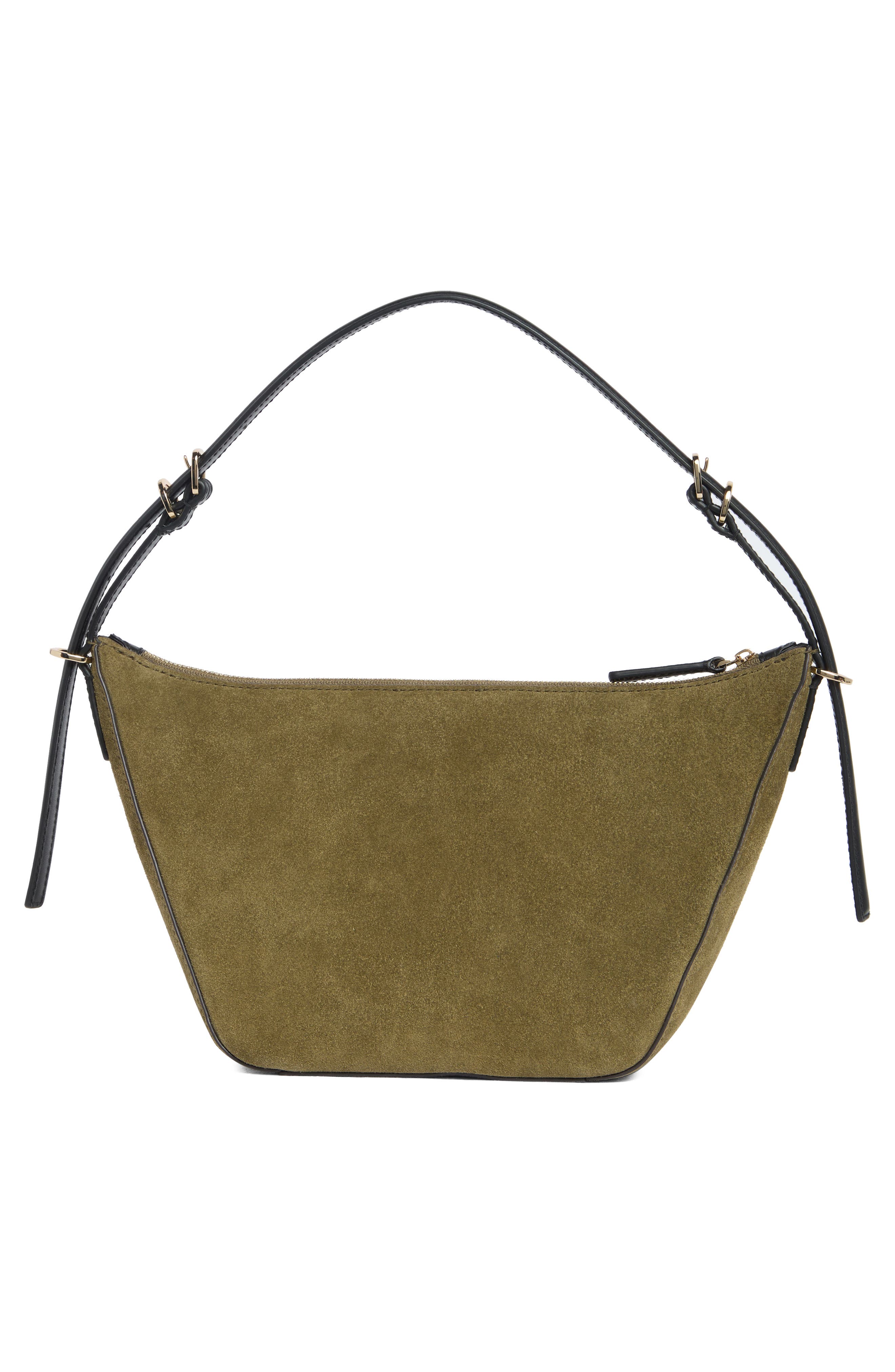 Madewell The Keeper Suede Shoulder Bag, Alternate, color, Aged Olive