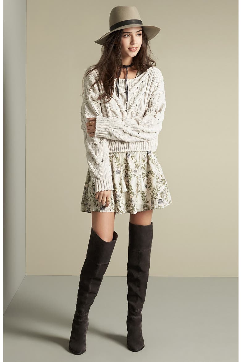 Stealing Fire Tunic Dress, Alternate, color, IVORY COMBO