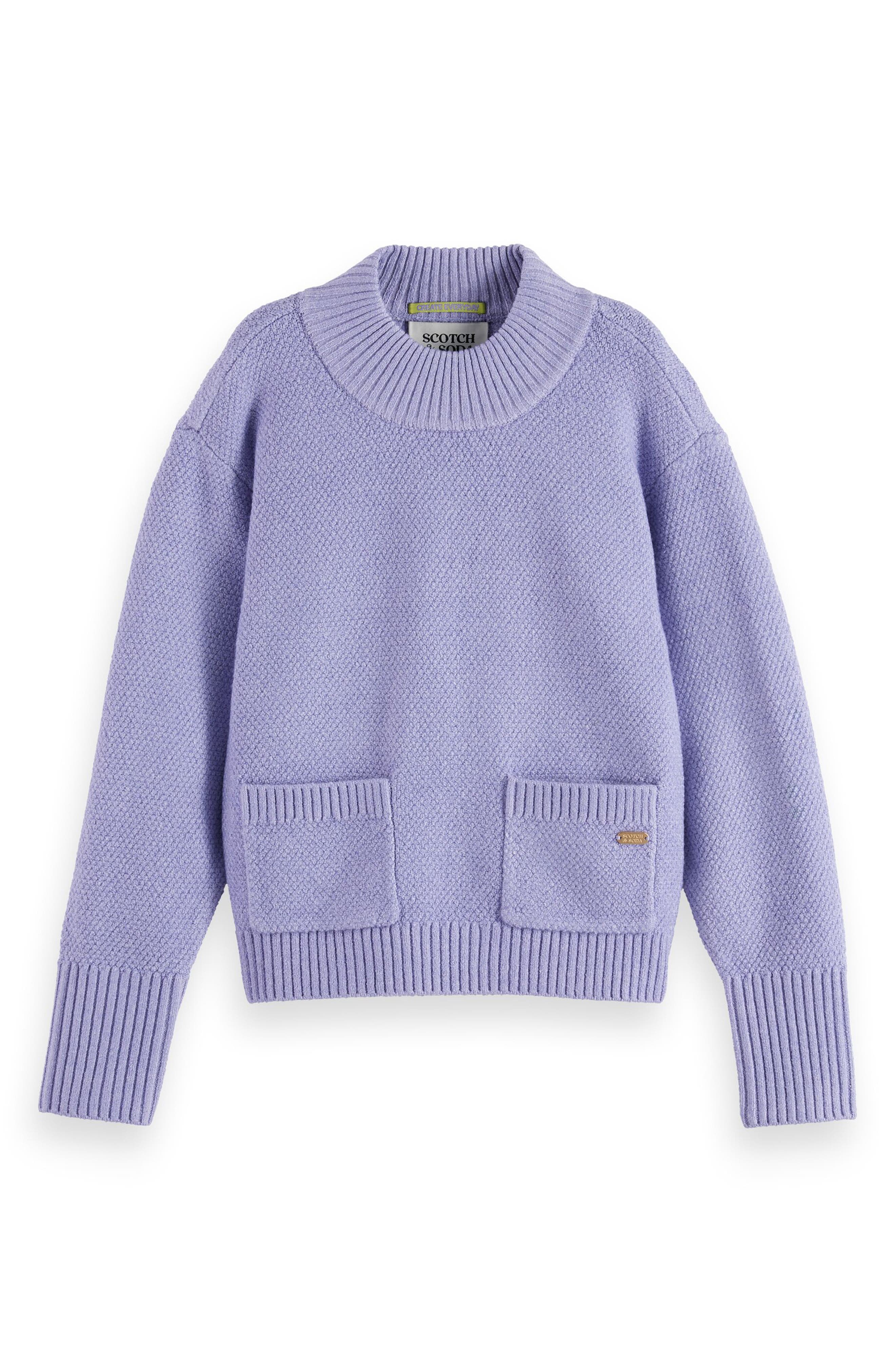 Scotch & Soda Kids' Mock Neck Chenille Sweater