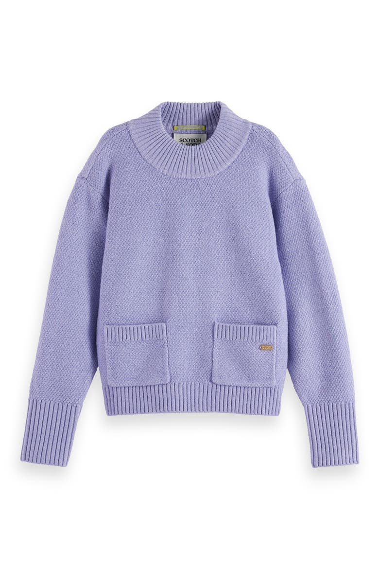 Kids' Mock Neck Chenille Sweater, Main, color, SWEET LAVENDER