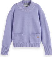 Scotch & Soda Kids' Mock Neck Chenille Sweater