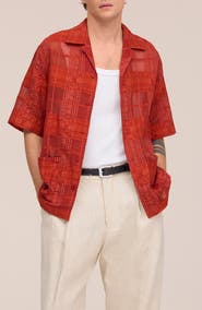 NN07 Ben 50066 Textured Short Sleeve Button-Up Shirt