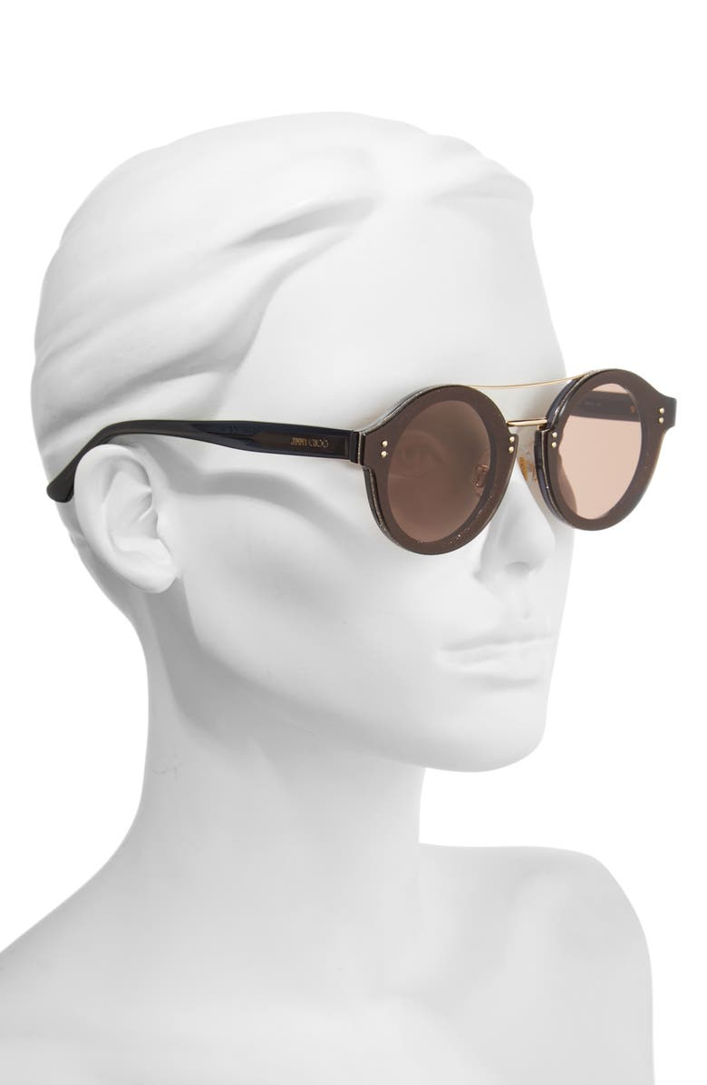 Jimmy Choo Monties 64mm Round Sunglasses, Alternate, color, 