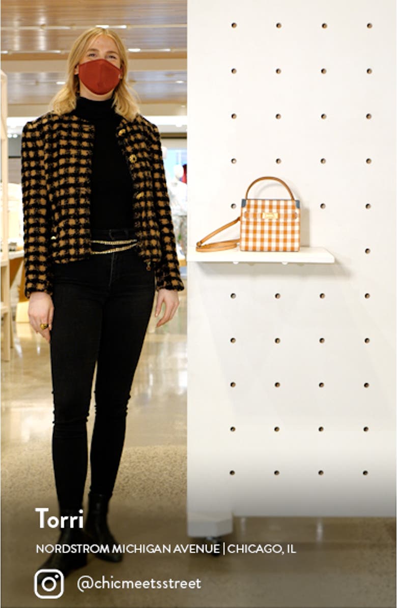 Petite Lee Radziwill Gingham Double Shoulder Bag, sales video thumbnail