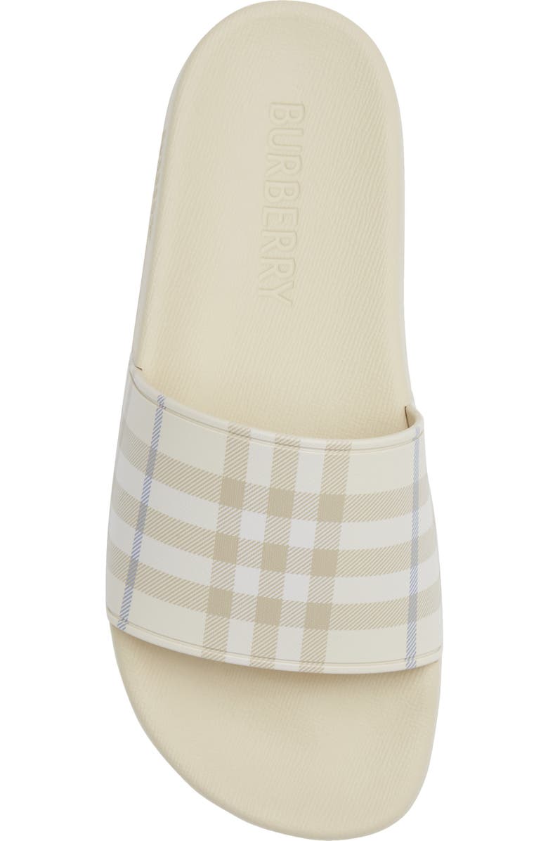 Burberry Furley Check Slide Sandal, Alternate, color, Ssm Beige Check