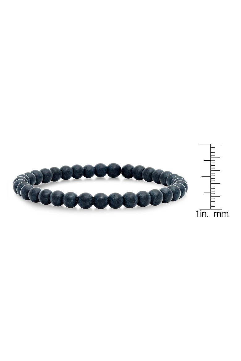 Lava Bead Stretch Bracelet, Alternate, color, BLACK