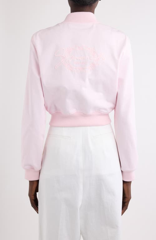 Givenchy Slim Fit Bomber In Cotton With Medallion In Pink