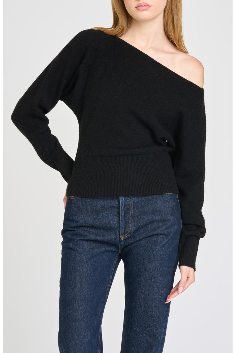 Annelisa Boatneck Sweater, Alternate, color, BLACK