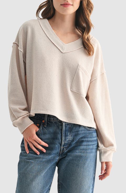V-Neck Long Sleeve Top