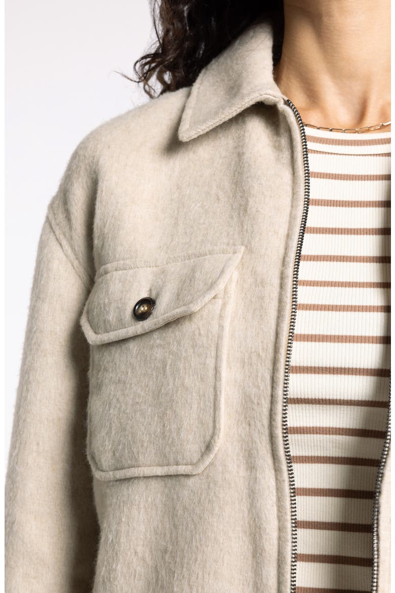 Isra Shirt Jacket, Alternate, color, HEATHER TAUPE