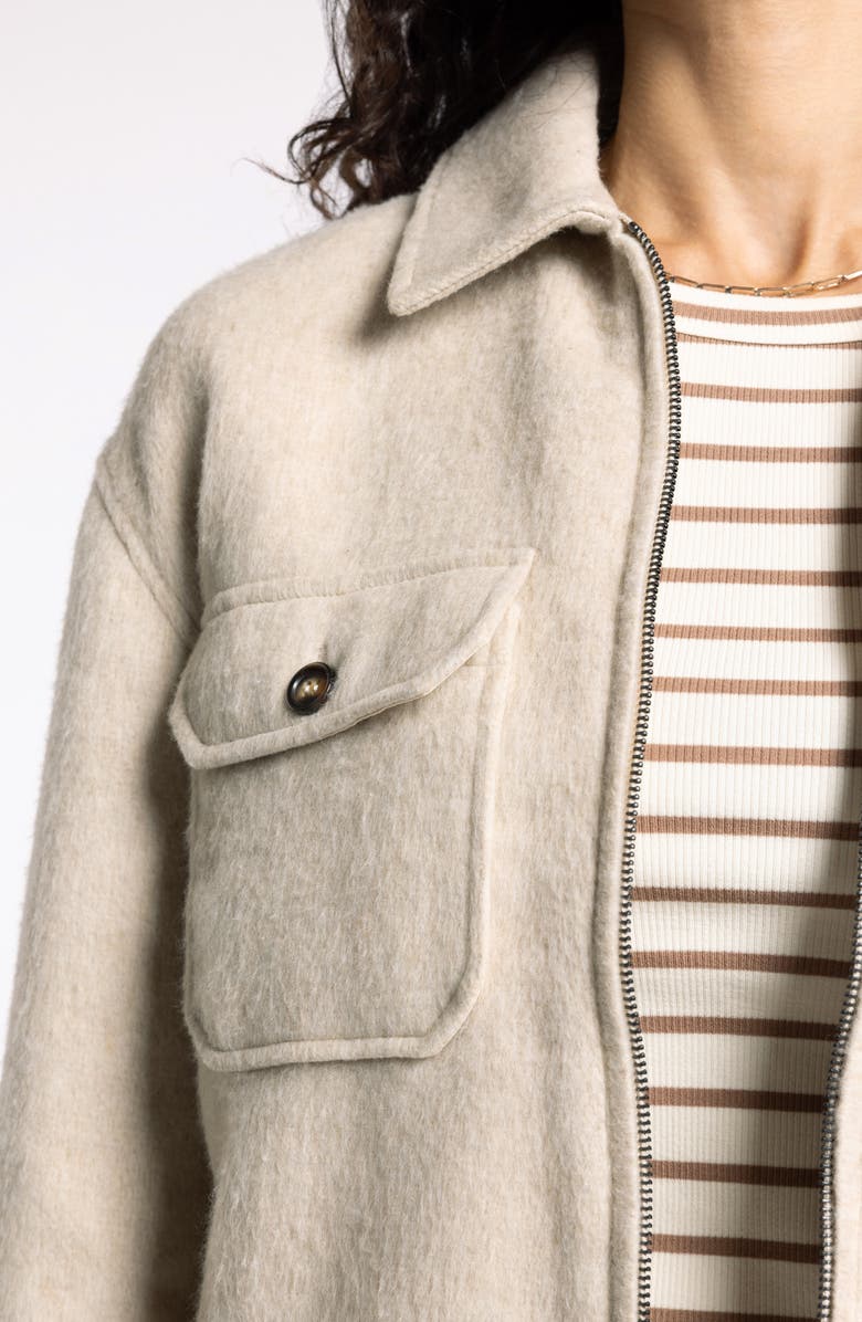 Thread & Supply Isra Shirt Jacket, Alternate, color, Heather Taupe