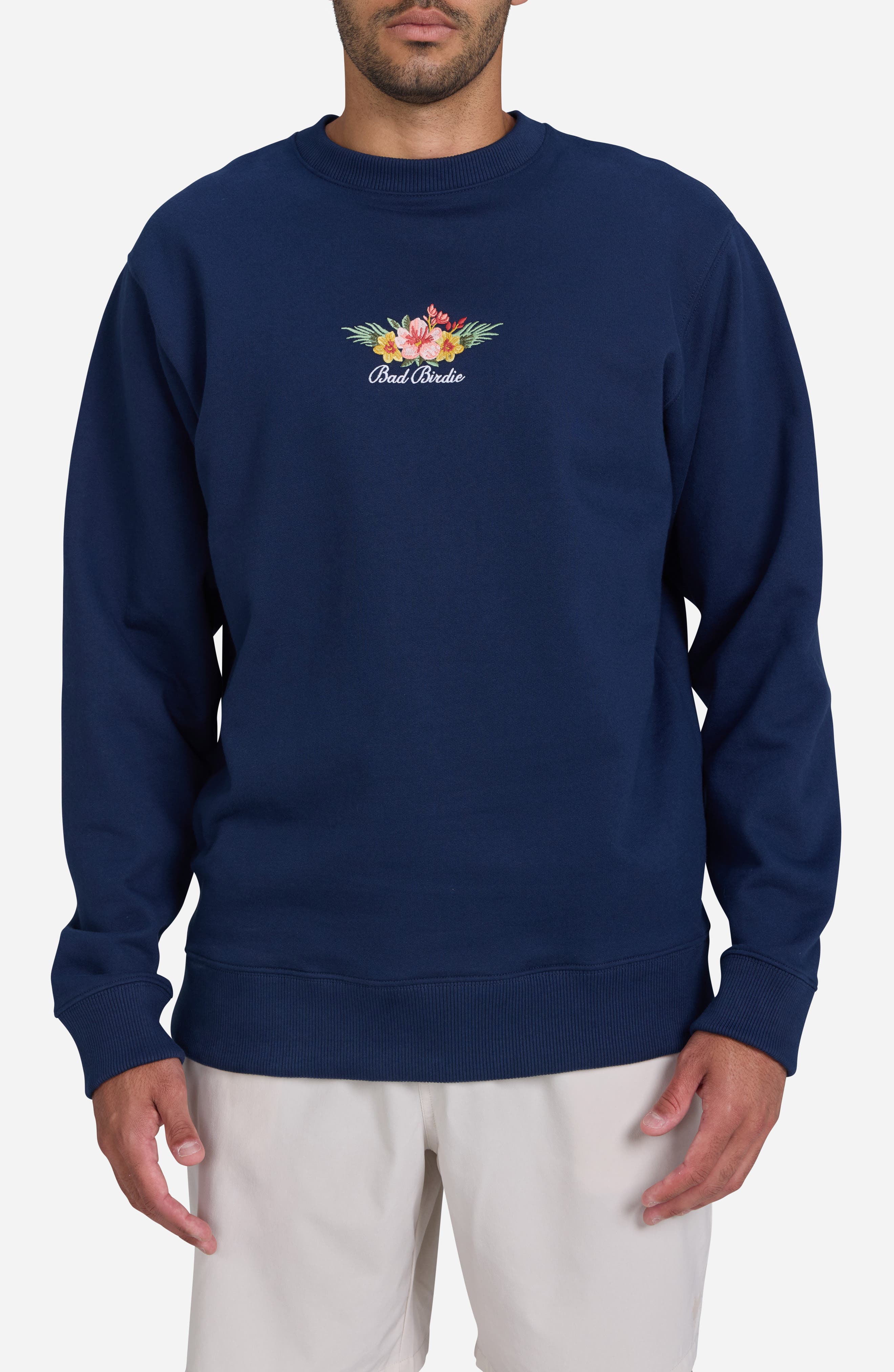 Bad Birdie Mahalo Embroidered Crewneck Sweatshirt