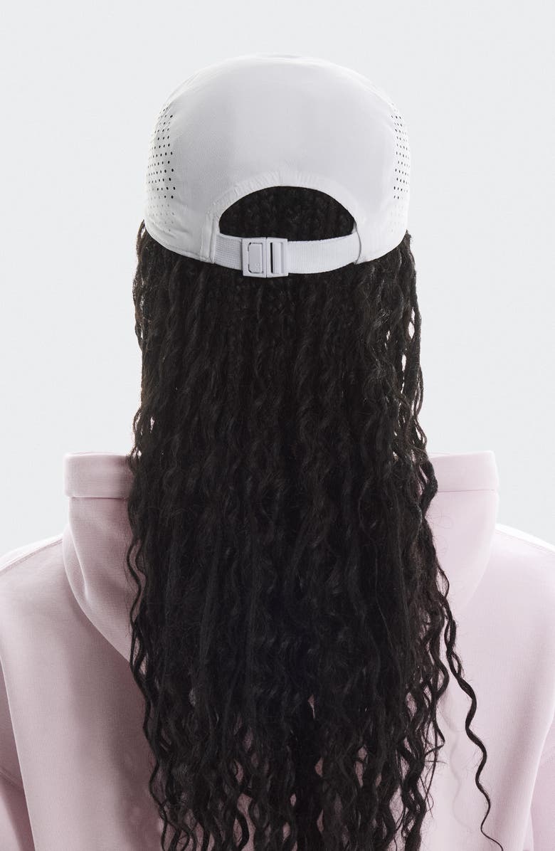 On Lightweight Baseball Cap, Alternate, color, White