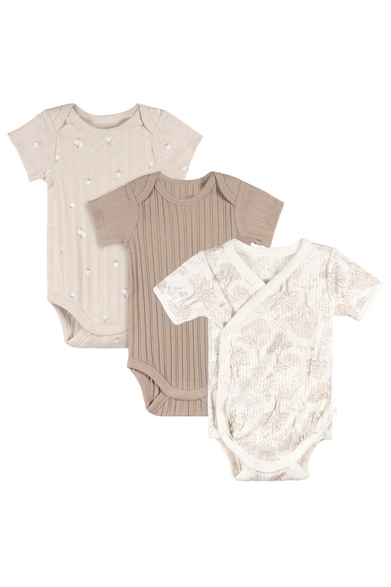 Assorted 3-pack Bodysuits (baby), Main, color, Nature Tan