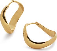 Monica Vinader Medium Swirl Hoop Earrings