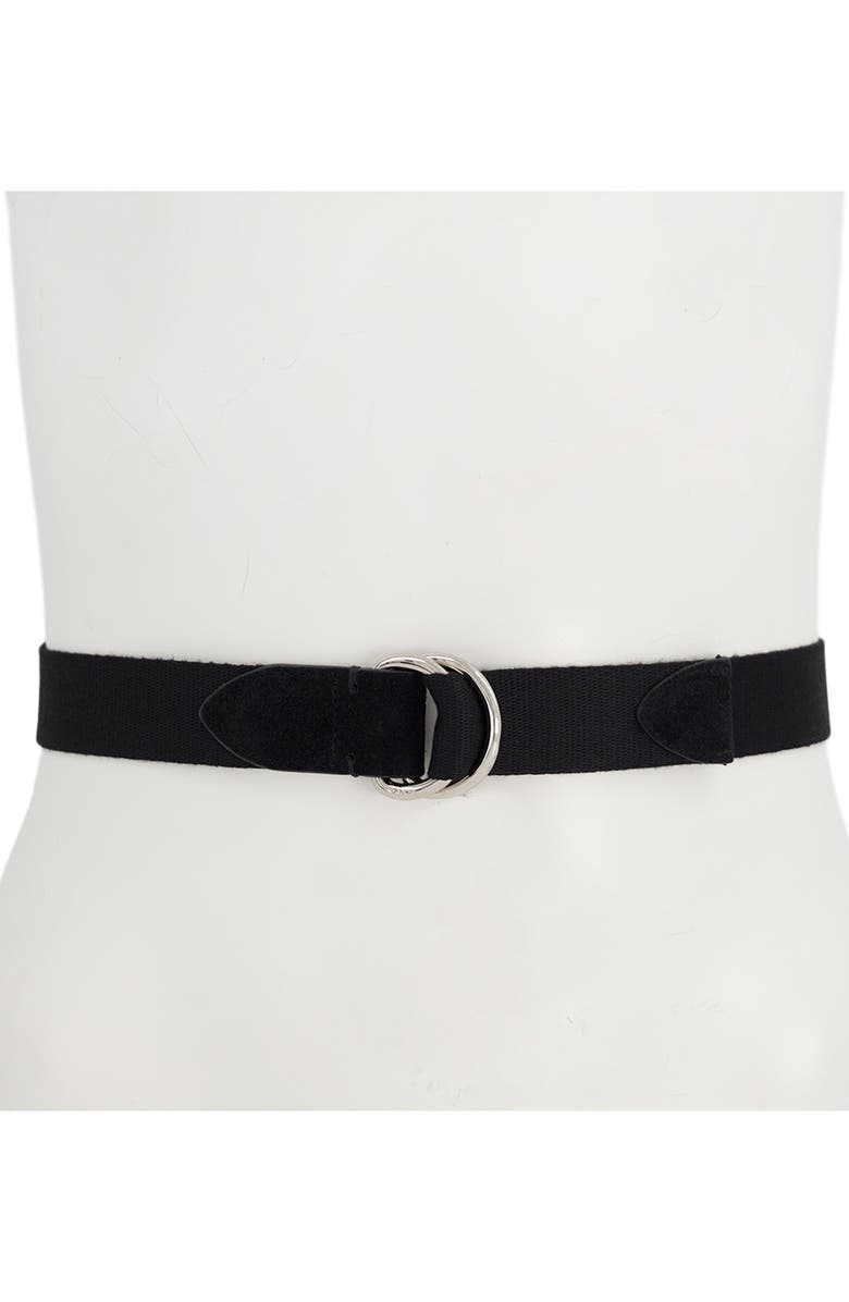 Vince D-Ring Webbing Belt, Alternate, color, Black